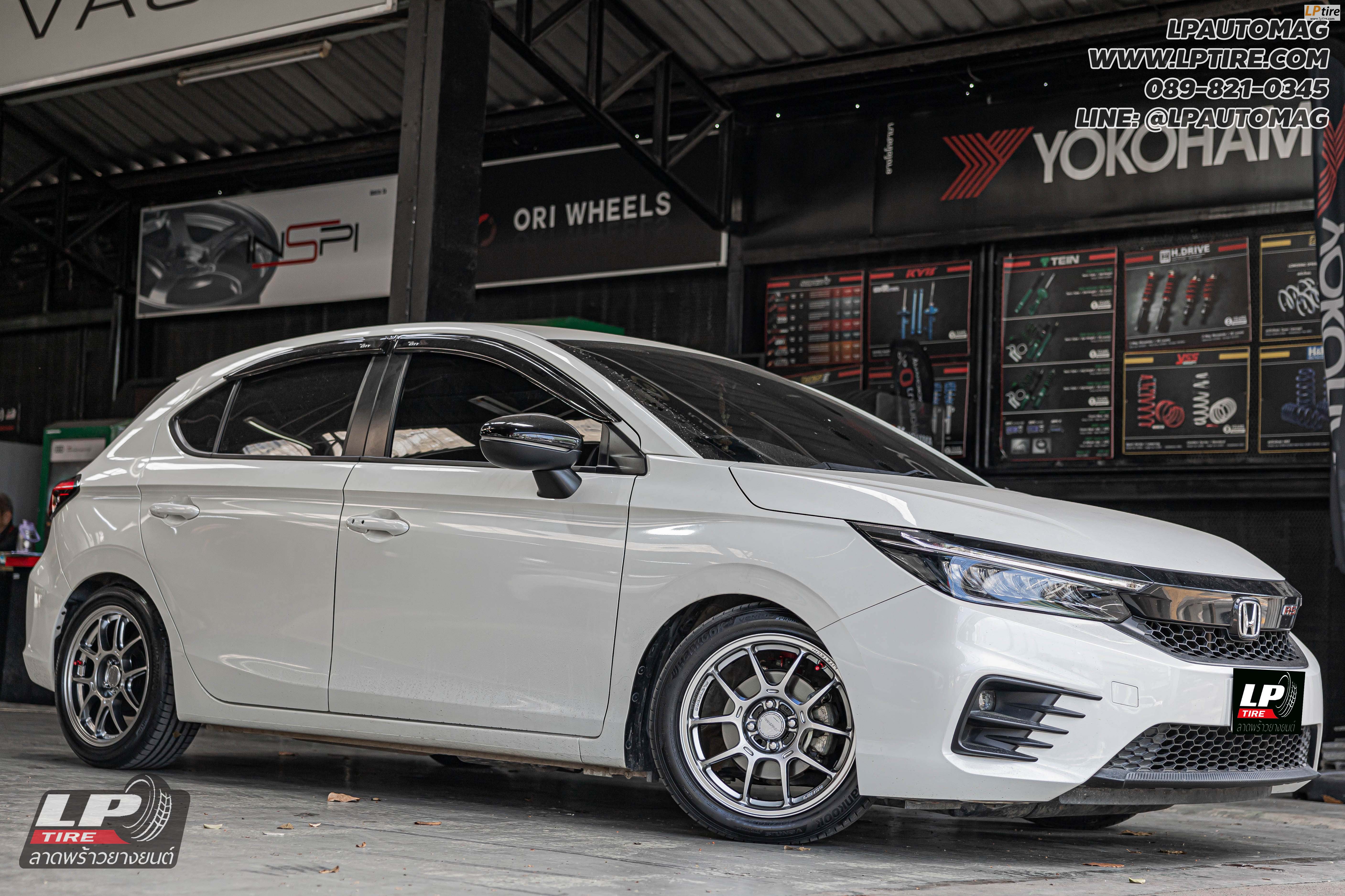 รถ - HONDA CITY ล้อแม็ก - LENSO VENOM V1N FlowForming Hyper Black สเปค - 16x7 ET35 4x100 ยาง - HANKOOK VENTUS PRIME 4 K135 เบอร์ - 195/50-16