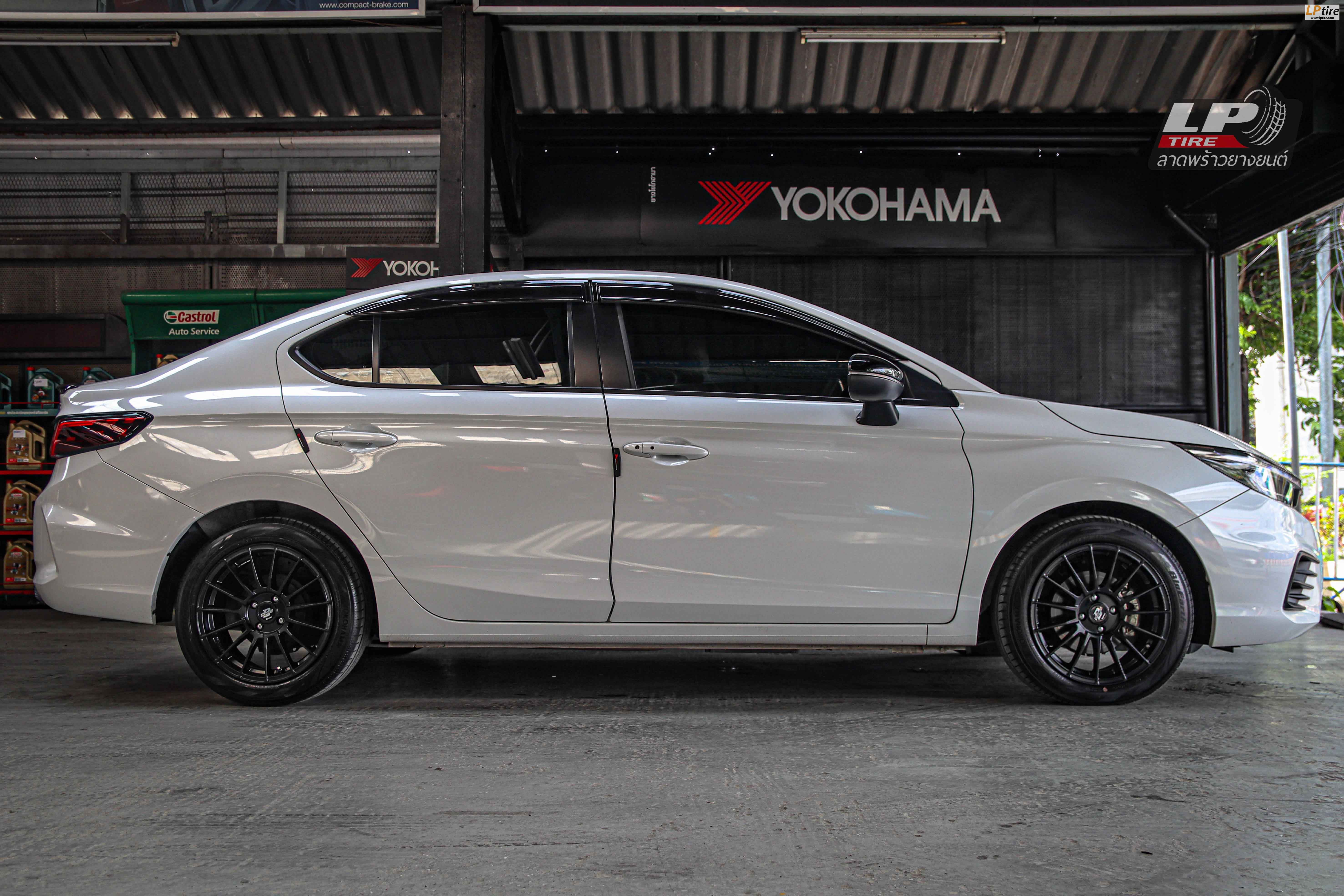 รถ -HONDA CITY ล้อแม็ก - LENSO ProjectD RACE5 ดำด้าน สเปค - 16x7 ET40 4x100