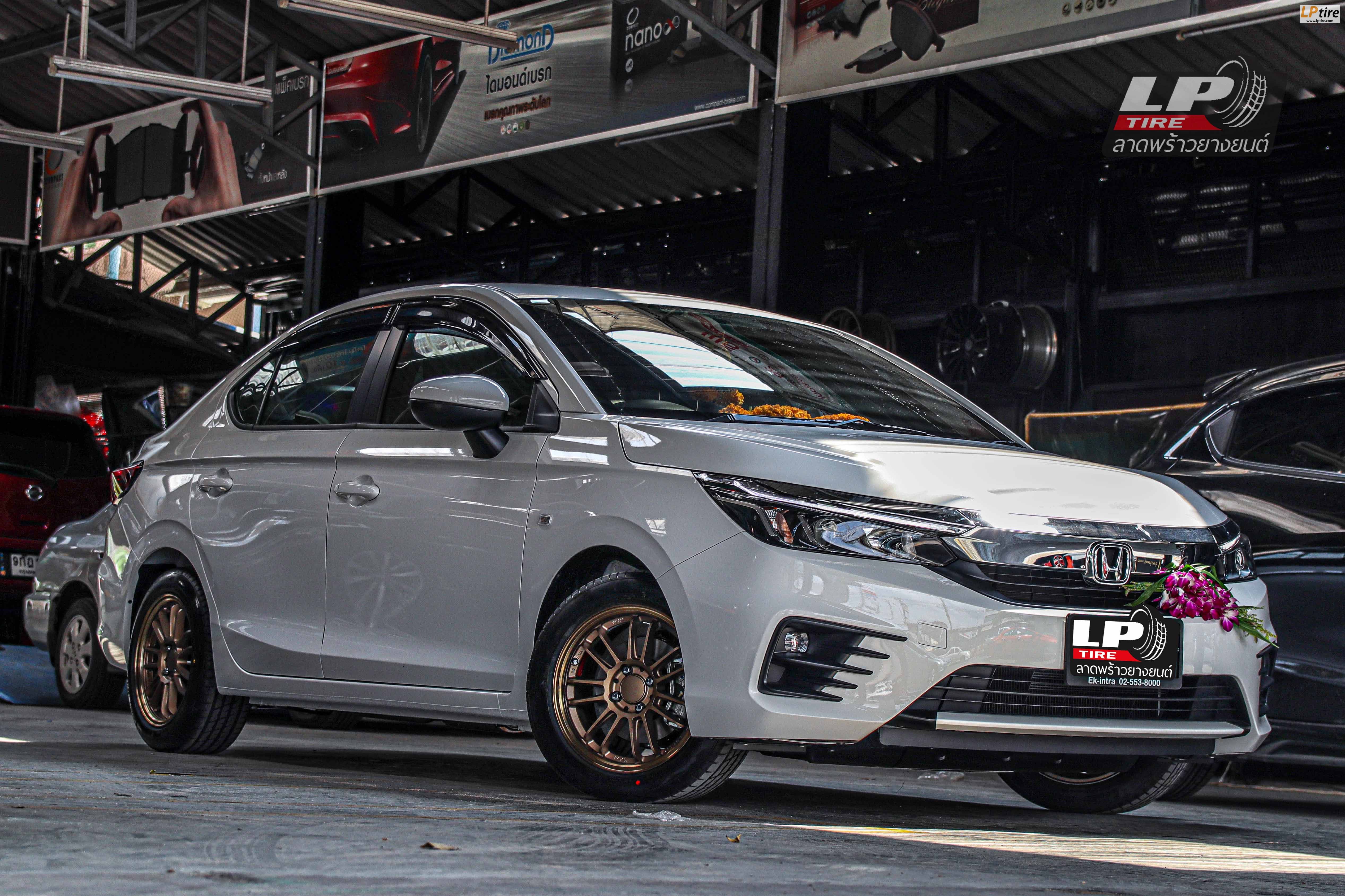 รถ - HONDA CITY ล้อแม็ก -SEVENFIFTH RE30 น้ำตาลไหม้ ขอบ -15x7 ET35 4x100 ยาง- LENSO D-1CS
เบอร์ -195/55-15