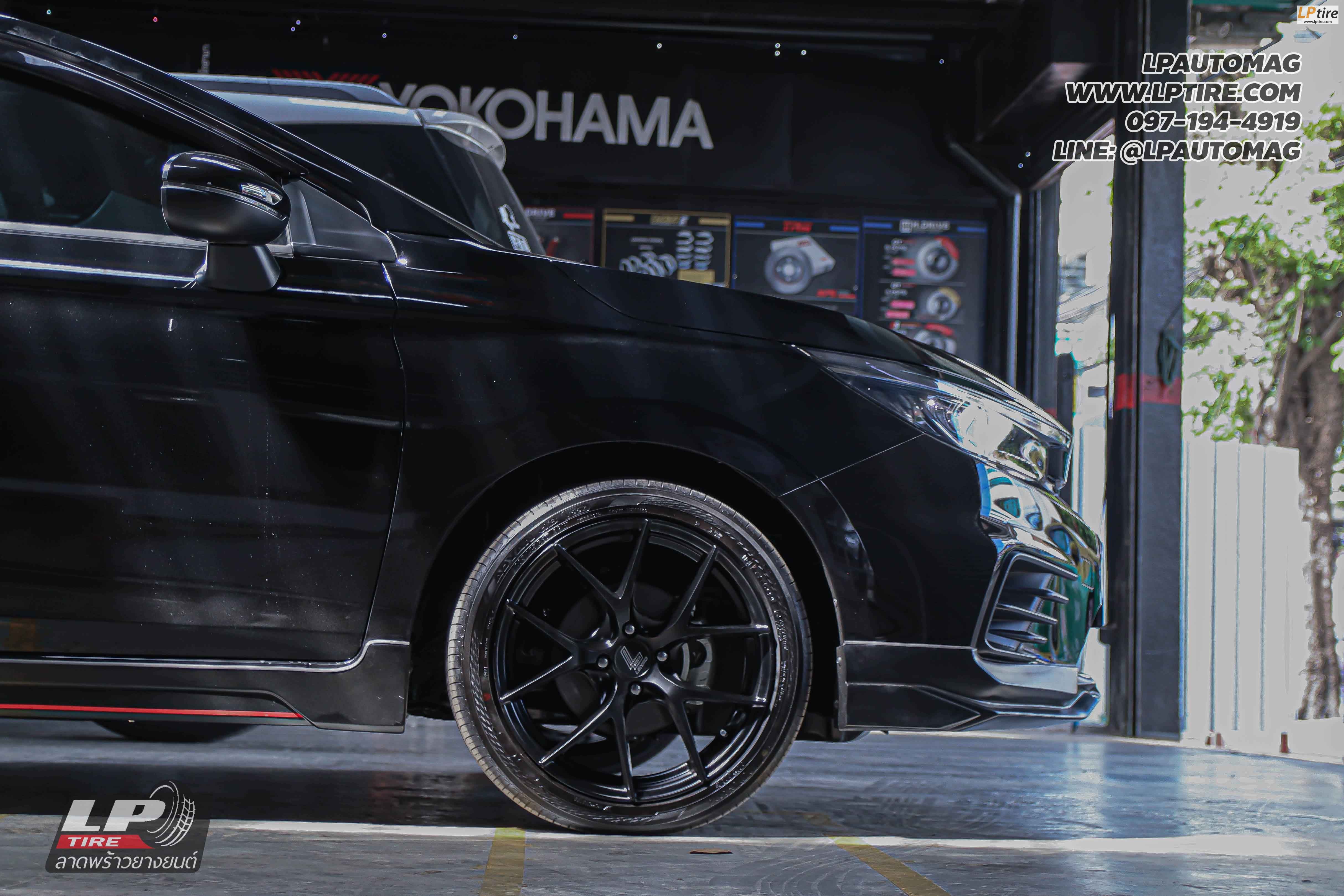 รถ - HONDA CITY ล้อแม็ก - LENSO Jager Dyna ดำด้าน สเปค - 17x7.5 ET35 4x100 ยาง - YOKOHAMA V552 เบอร์ - 205/45-17