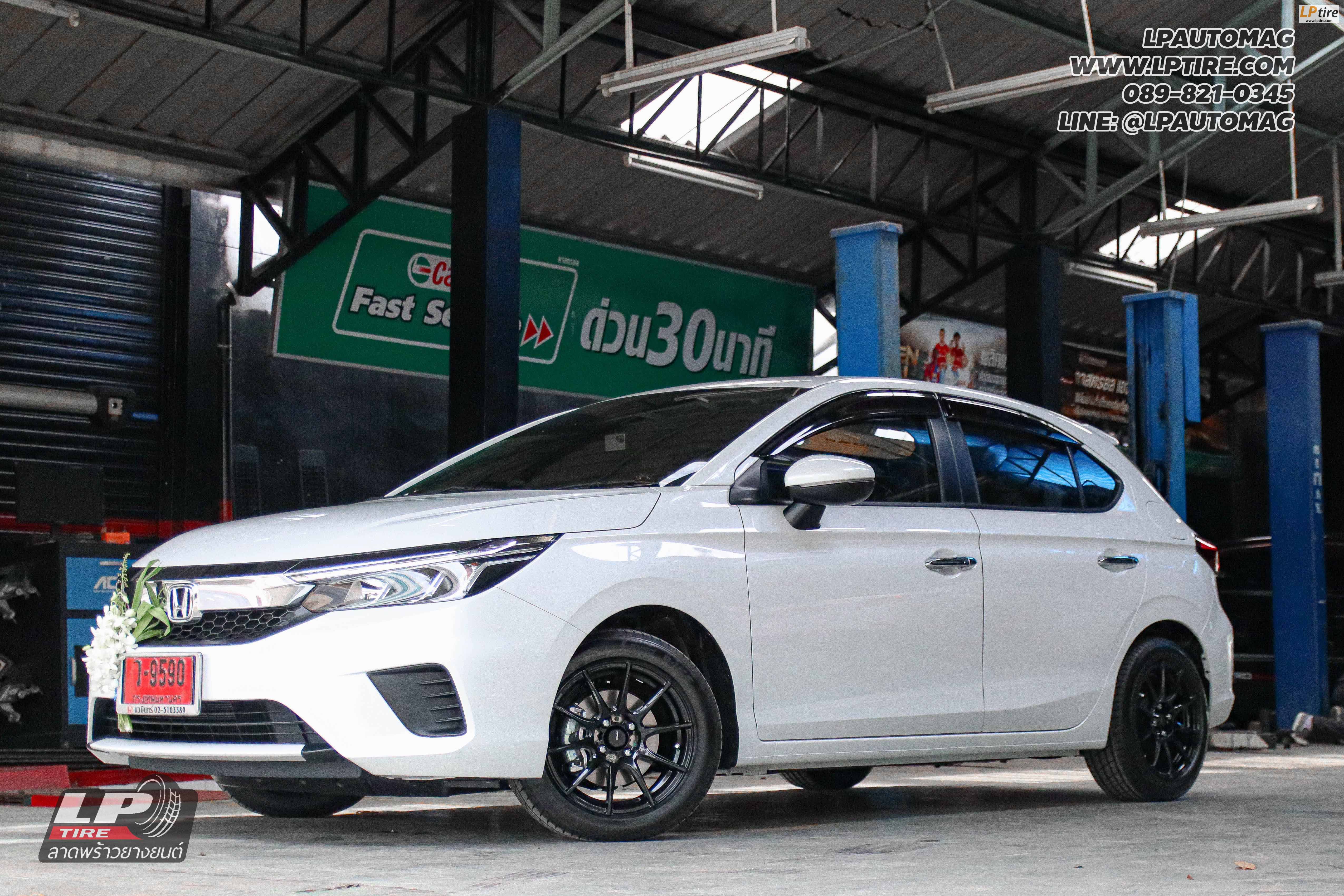 รถ - HONDA CITY ล้อแม็ก - ADVANTI N979 PROTO FlowForming ดำเงา สเปค - 15x7 ET35 4x100 ยาง - LENSO D-1CS เบอร์ - 195/55-15