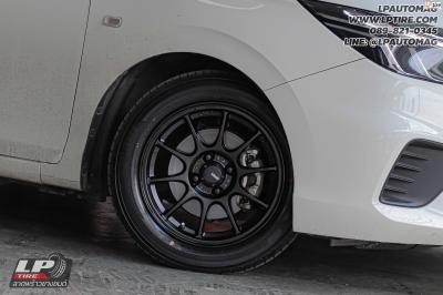 รถ -HONDA CITY ล้อแม็ก - KONIG N632 Dekagram FlowForming ดำด้าน สเปค - 15x7 ET28 4x100 ยาง - ALLIANCE AL30 030Ex เบอร์ -195/55-15