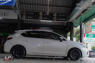 รถ -HONDA CITY ล้อแม็ก - KONIG N632 Dekagram FlowForming ดำด้าน สเปค - 15x7 ET28 4x100 ยาง - ALLIANCE AL30 030Ex เบอร์ -195/55-15