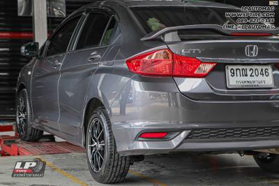 รถ - HONDA CITY ล้อแม็ก - ENKEI WSQ31 DRACO ดำหน้าเงา สเปค - 15x6.5 ET38 4x100 ยาง - LENSO D-1CS เบอร์ - 195/55-15