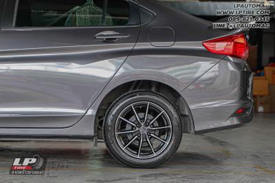 รถ - HONDA CITY ล้อแม็ก - ENKEI WSQ31 DRACO ดำหน้าเงา สเปค - 15x6.5 ET38 4x100 ยาง - LENSO D-1CS เบอร์ - 195/55-15