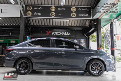 รถ - HONDA CITY ล้อแม็ก -NK Performance NK105N (TC105n) Flowforming NK Dark สเปค-16x7 ET35 4x100 ยาง - YOKOHAMA ES32 เบอร์- 195/50-16 สปริงโหลด - YSS COMFORT SERIES
