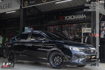 รถ - HONDA CITY ล้อแม็ก - LENSO YETI ดำด้าน สเปค -15x6.5 ET35 4x100
