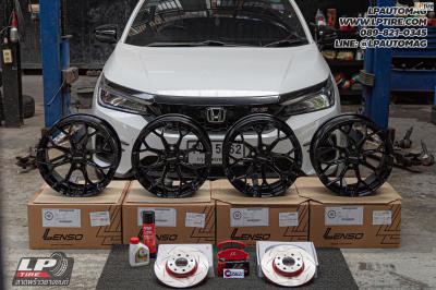 รถ - HONDA CITY ล้อแม็ก - LENSO Jager J1B ดำเงา สเปค - 16x7 ET35 4x100 ยาง - BRIDGESTONE POTENZA RE004 เบอร์- 195/50R16 จานดิสเบรคหน้า - TRW XPS จานเบรค แต่ง เซาะร่อง เรสซิ่ง
ผ้าเบรคหน้า - NEXZTER MU SPEC