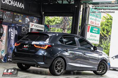 รถ - HONDA CITY ล้อแม็ก - Auto Option AOW-105X (TC105X) FlowForming EJ-TITAN สเปค- 16x7 ET36 4x100 ยาง- YOKOHAMA ES32 เบอร์- 195/50-16 สปริงโหลด - YSS Sport Series โหลดลง หน้า30-หลัง30มิล สวยลงตัวกำลังดี ใช้คู่กับโช้คเดิมได้