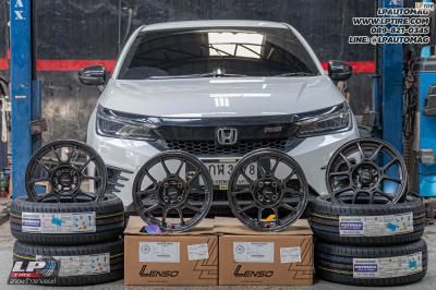 รถ - HONDA CITY ล้อแม็ก - LENSO VENOM V1N FlowForming HD สเปค - 15x7 ET35 4x100 ยาง - BRIDGESTONE RE004 เบอร์ - 195/55-15