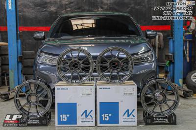 รถ - HONDA CITY ล้อแม็ก - NK Performance NK105N (TC105n) Flowforming NK Dark สเปค - 15x7 ET35 4x100 ใช้ยางเดิม