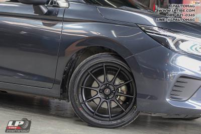 รถ - HONDA CITY&nbsp;ล้อแม็ก -ADVANTI N719 FlowForming ดำด้าน สเปค - 16x7 ET35 4x100&nbsp;ยาง - YOKOHAMA V701 เบอร์ - 195/50-16