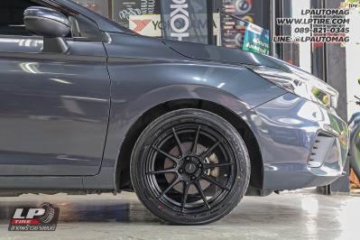 รถ - HONDA CITY&nbsp;ล้อแม็ก -ADVANTI N719 FlowForming ดำด้าน สเปค - 16x7 ET35 4x100&nbsp;ยาง - YOKOHAMA V701 เบอร์ - 195/50-16