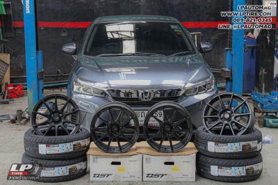 รถ - HONDA CITY ล้อแม็ก -ADVANTI N719 FlowForming ดำด้าน สเปค - 16x7 ET35 4x100 ยาง - YOKOHAMA V701 เบอร์ - 195/50-16