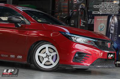 รถ - HONDA CITY&nbsp;ล้อแม็ก - INSPI ADVAN GT BEYOND Flowforming ขาว สเปค - 16x7 ET35 4x100
ยาง - YOKOHAMA ADVAN Fleva V701 เบอร์ - 195/50R16