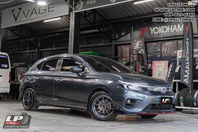 รถ - HONDA CITY ล้อแม็ก - NK Performance NK105N (TC105n) Flowforming NK Dark สเปค - 16x7 ET35 4x100 รัดยาง - LENSO D-1CS เบอร์ - 195/50-16