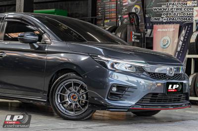 รถ - HONDA CITY&nbsp;ล้อแม็ก - NK Performance NK105N (TC105n) Flowforming NK Dark สเปค - 16x7 ET35 4x100&nbsp;รัดยาง - LENSO D-1CS เบอร์ - 195/50-16