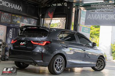 รถ - HONDA CITY&nbsp;ล้อแม็ก - LENSO VENOM V1N FlowForming HB สเปค - 15x7 ET35 4x100&nbsp;รัดยาง - YOKOHAMA A-DRIVE AA01 เบอร์ - 195/55-15