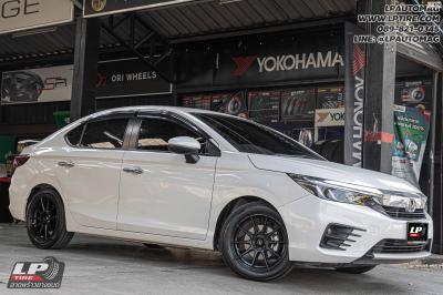 รถ - HONDA CITY ล้อแม็ก - ADVANTI N719 FlowForming ดำด้าน สเปค - 16x7 ET35 4x100 รัดยาง - YOKOHAMA ES32 เบอร์ - 195/55-16