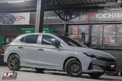 รถ - HONDA CITY ล้อแม็ก - LENSO Jager Dyna HD สเปค - 16x7 ET35 4x100 ยาง - BRIDGESTONE TECHNO SPORT เบอร์ - 195/55-16