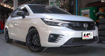 HONDA CITY GN จัดแม็ก LENSO Jager Dyna 16x7 ET35 4x100 #ดำด้าน สวยเลยครับ