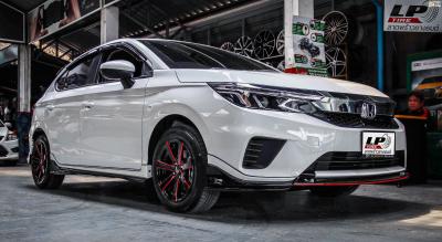 #HONDA CITY GN (ป้ายแดง) จัดแม็ก #LENSO Jager Gamma 15x7 ET35 4x100 #ดำเงามิลลิ่งก้านแดงสวยงามครับ