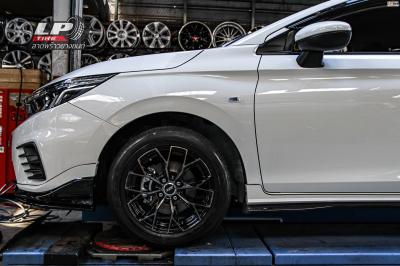 รถ - HONDA CITY GN ป้ายแดง ล้อแม็ก - SSW S389 ดำหน้าชา สเปค - 15x6.5 ET35 4x100 รัดยาง - MAXXIS MA-P3 เบอร์ -195/55-15 สปริง - YSS Suspension รุ่น - SPORT_SERIES