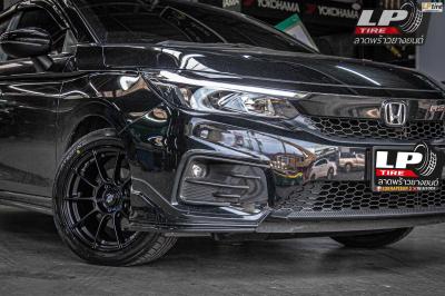 รถ - HONDA CITY GN ล้อแม็ก - LENSO CLIMAX (90C) ดำด้าน สเปค - 16x7 ET35 4x100 ยาง - FALKEN ZE914 เบอร์- 195/50-16