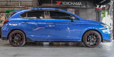 รถ - HONDA CITY ป้ายแดง ล้อแม็ก - APEX ZR165 ดำขอบแดง ขอบ - 17x7.5 ET40 4x100 ยาง - YOKOHAMA V552 เบอร์ - 205/45-17