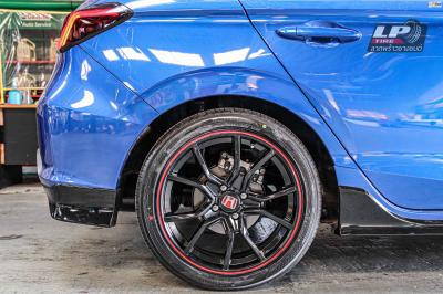 รถ - HONDA CITY ป้ายแดง ล้อแม็ก - APEX ZR165 ดำขอบแดง ขอบ - 17x7.5 ET40 4x100 ยาง - YOKOHAMA V552 เบอร์ - 205/45-17