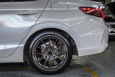 รถ - HONDA CITY ป้ายแดง ล้อแม็ก - ENKEI SC48 Hyper Dark ขอบ - 17x7.5 ET38 4x100 ยางเดิม - FIRENZA ST-01A เบอร์ - 205/45-17