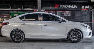 รถ - HONDA CITY ล้อแม็ก -NK Performance NK105N (TC105n) Flowforming NK Dark ขอบ - 16x7 ET35 4x100 ยาง- YOKOHAMA ES32 เบอร์ - 205/50-16