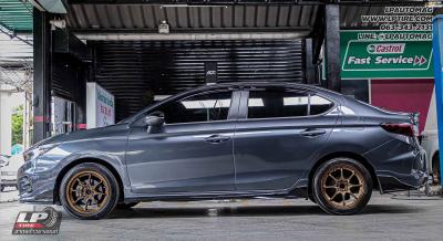 รถ -HONDA CITY ล้อแม็ก - NK Performance NK28N Flowforming น้ำตาล สเปค - 16x7 ET35 4x100
ยาง - YOKOHAMA AE50 เบอร์ -185/55-16