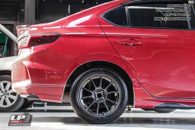 รถ - HONDA CITY ล้อแม็ก - NK Performance NK105N (TC105n) Flowforming NK Dark สเปค - 16x7 ET35 4x100 ยาง -YOKOHAMA AE51 เบอร์ - 185/55-16