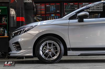 รถ - HONDA CITY ล้อแม็ก -K-Speed FIR-204 คาร์บอนเก สเปค - 15x7 ET35 4x10 ยาง - YOKOHAMA E70 เบอร์ -185/60-15