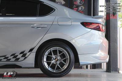 รถ - HONDA CITY ล้อแม็ก -K-Speed FIR-204 คาร์บอนเก สเปค - 15x7 ET35 4x10 ยาง - YOKOHAMA E70 เบอร์ -185/60-15