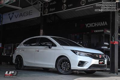 รถ - HONDA CITY ล้อแม็ก - ADVANTI N719 FlowForming ดำด้าน DBK1UK สเปค - 16x7 ET35 4x100 ยาง - YOKOHAMA ES32 เบอร์ - 205/50-16