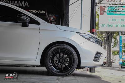 รถ - HONDA CITY ล้อแม็ก - ADVANTI N719 FlowForming ดำด้าน DBK1UK สเปค - 16x7 ET35 4x100 ยาง - YOKOHAMA ES32 เบอร์ - 205/50-16