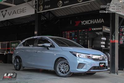 รถ - HONDA CITY  ล้อแม็ก - ENKEI SC46 เทาด้าน สเปค - 16x7 ET35 4x100 ยาง - YOKOHAMA AE51
เบอร์ -195/50-16