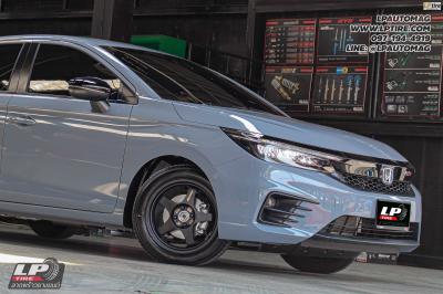 รถ - HONDA CITY ล้อแม็ก - NK388 (SPOON) Flowforming ดำด้าน สเปค - 16x7 ET35 4x100 ยาง - YOKOHAMA AE50 เบอร์ - 185/55-16