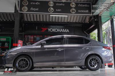 รถ - HONDA CITY ล้อแม็ก - NK105N (TC105n) Flowforming NK Dark สเปค - 16x7 ET35 4x100 ยาง - ฺYOKOHAMA ES32 เบอร์ -195/50-16