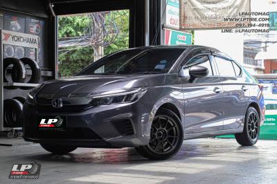 รถ - HONDA CITY ล้อแม็ก - NK105N (TC105n) Flowforming NK Dark สเปค - 16x7 ET35 4x100 ยาง - ฺYOKOHAMA ES32 เบอร์ -195/50-16