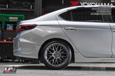 รถ - HONDA CITY ล้อแม็ก - SSW S348 เทากัน สเปค - 17x8 ET38 4x100 ยาง - LENSO D-1CS เบอร์ -205/45-17