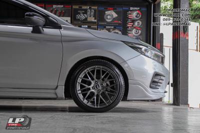 รถ - HONDA CITY ล้อแม็ก - SSW S348 เทากัน สเปค - 17x8 ET38 4x100 ยาง - LENSO D-1CS เบอร์ -205/45-17