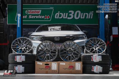 รถ - HONDA CITY ล้อแม็ก - SSW S348 เทากัน สเปค - 17x8 ET38 4x100 ยาง - LENSO D-1CS เบอร์ -205/45-17