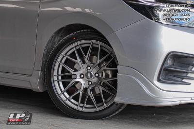 รถ - HONDA CITY ล้อแม็ก - SSW S348 เทากัน สเปค - 17x8 ET38 4x100 ยาง - LENSO D-1CS เบอร์ -205/45-17