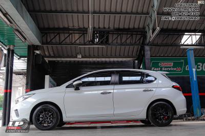 รถ - HONDA CITY ล้อแม็ก - ADVANTI N979 PROTO FlowForming ดำเงา สเปค - 15x7 ET35 4x100 ยาง - LENSO D-1CS เบอร์ - 195/55-15