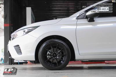 รถ - HONDA CITY ล้อแม็ก - ADVANTI N979 PROTO FlowForming ดำเงา สเปค - 15x7 ET35 4x100 ยาง - LENSO D-1CS เบอร์ - 195/55-15