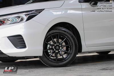 รถ - HONDA CITY ล้อแม็ก - ADVANTI N979 PROTO FlowForming ดำเงา สเปค - 15x7 ET35 4x100 ยาง - LENSO D-1CS เบอร์ - 195/55-15