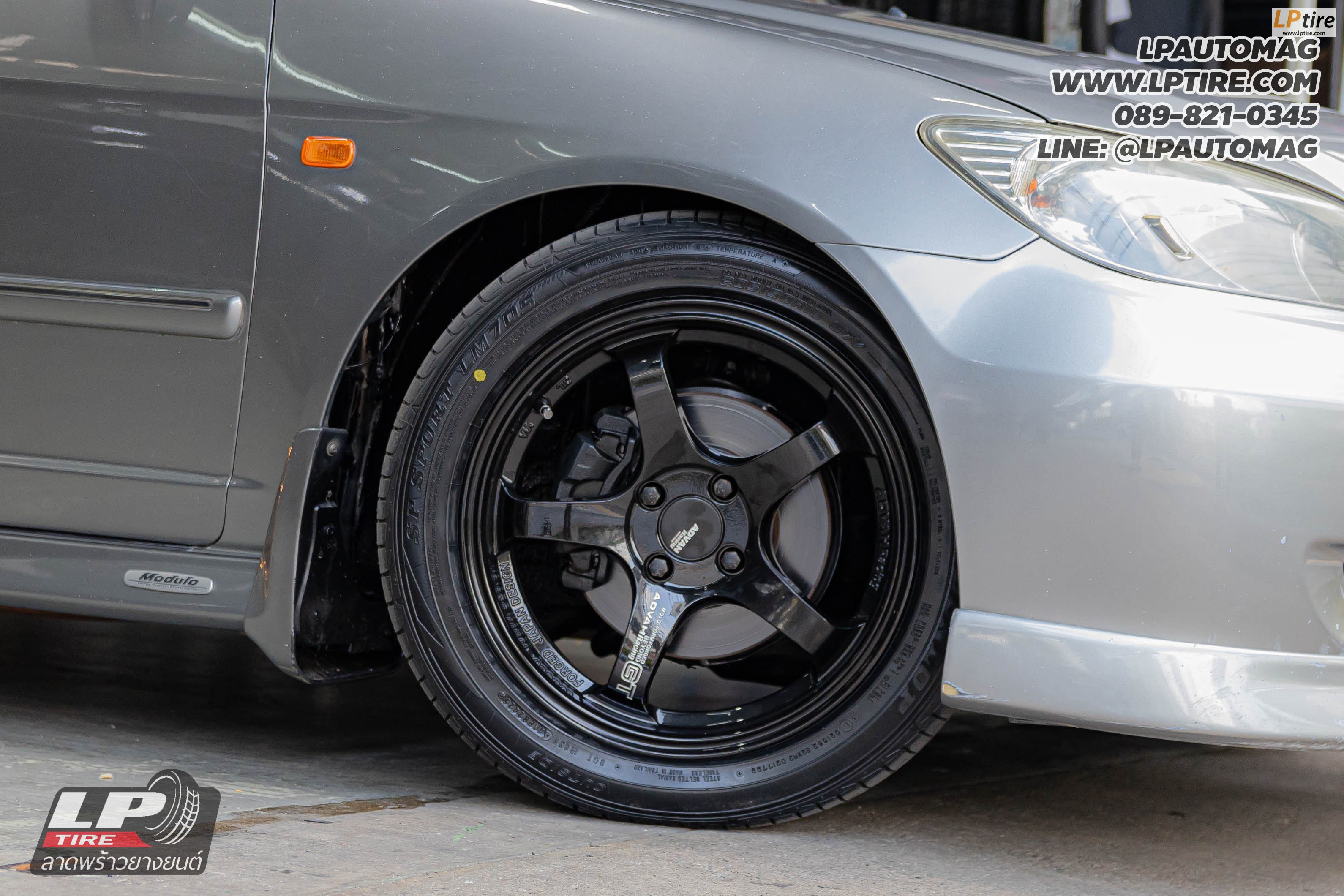 รถ - HONDA CIVIC ล้อแม็ก - INSPI ADVAN GT BEYOND V-BLACK สเปค - 16x7 ET35 4x100 ยาง - DUNLOP SP SPORT LM705 เบอร์ - 205/50R16